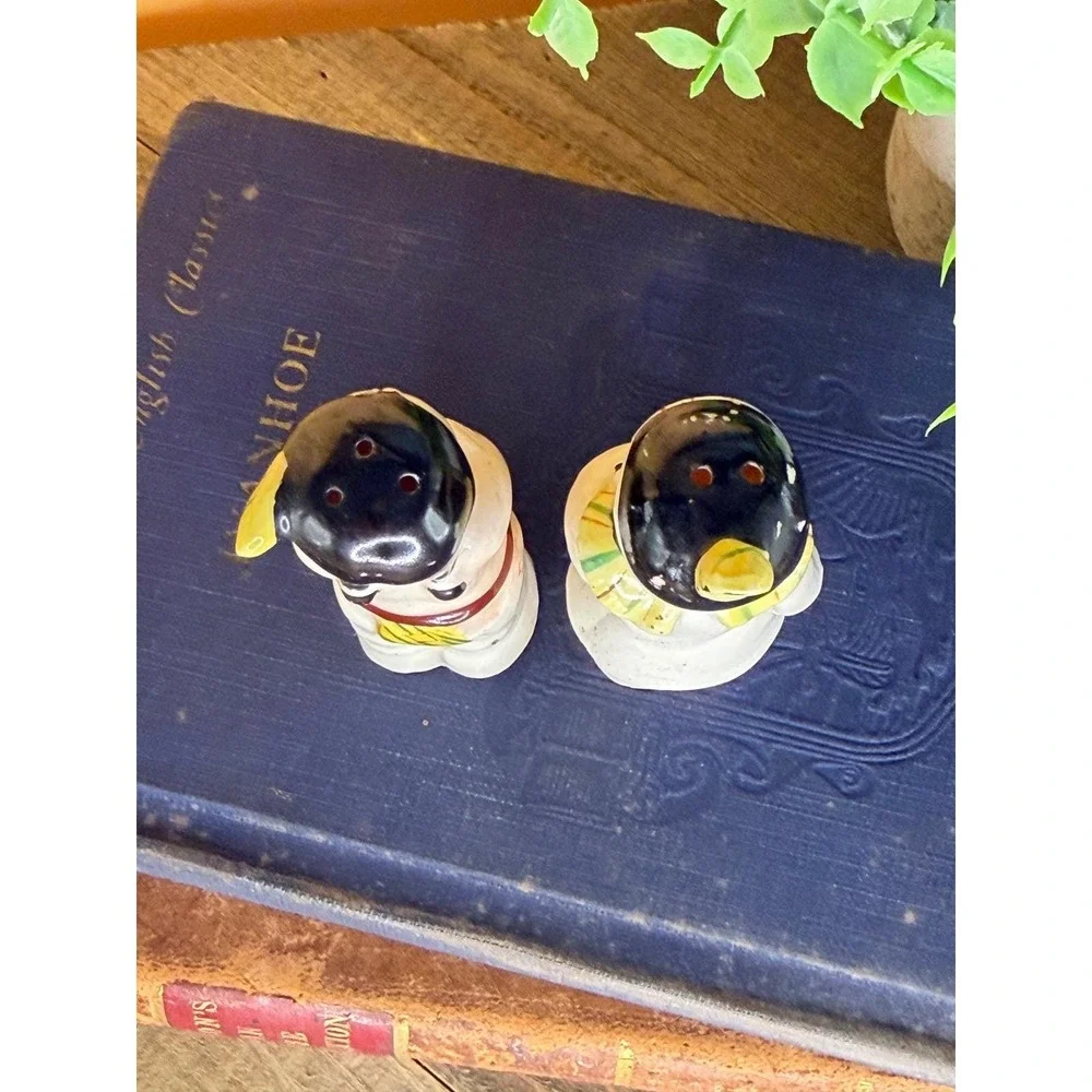 Vintage Native American Style Salt and Pepper Shakers Ceramic Japan Figurines
